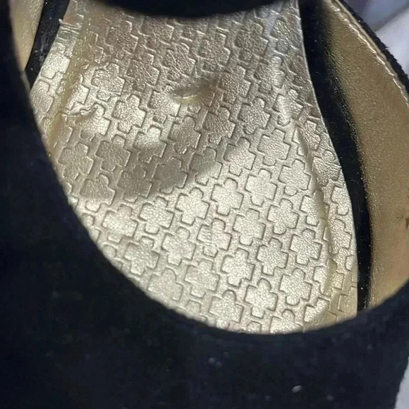 [7-7.5]Halston  Heritage Black Suede Heel Sandal - Picture 7 of 8